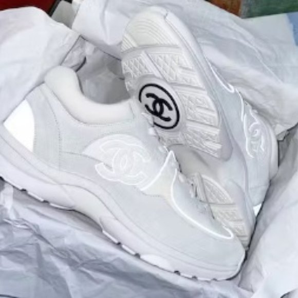 Authentic Chanel Reflective CC Logo Sneaker 39 - Picture 1 of 5